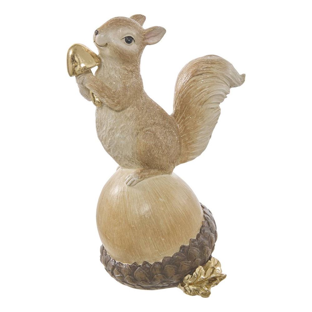 Écureuil de noël en résine h. 21 cm