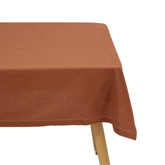 Nappe jane 240x140cm terracotta en coton