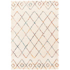 Tapis motif berbère - ouna - écru et losanges multicolore - 200 x 290 cm