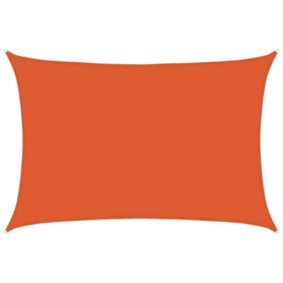 Voile d'ombrage 160 g/m² rectangulaire orange 5x7 m pehd