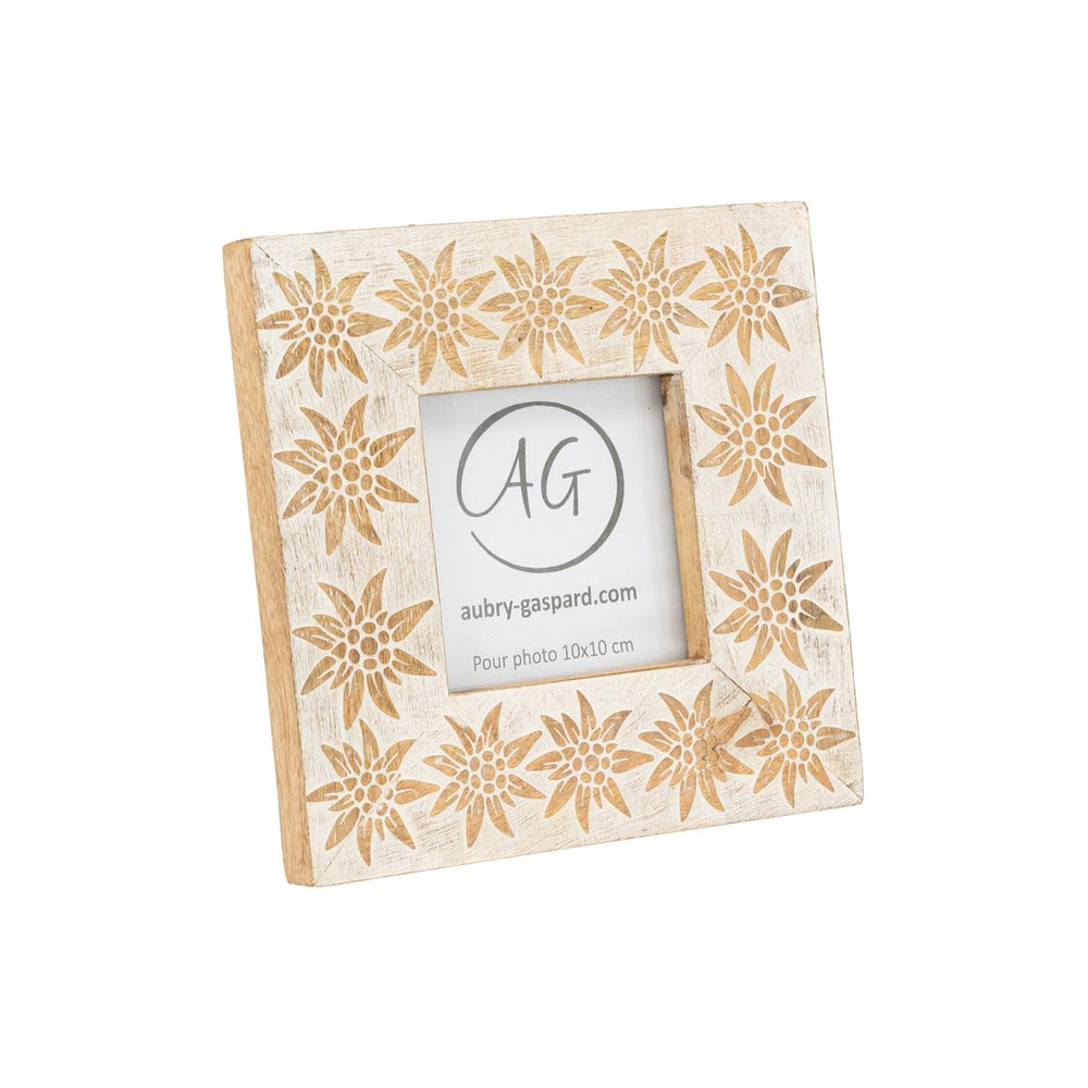 Cadre photo en manguier edelweiss pour photo 10 x 10