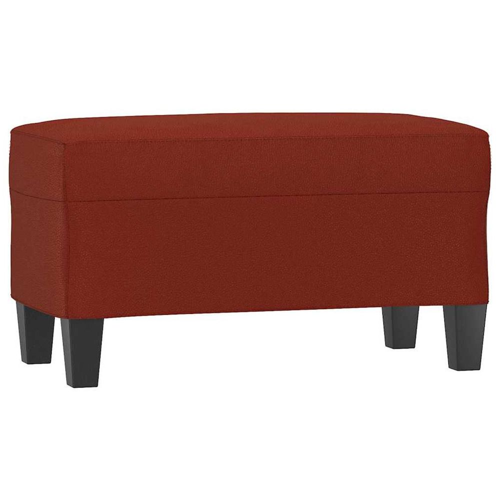 Banc rouge bordeaux 70x35x41 cm similicuir