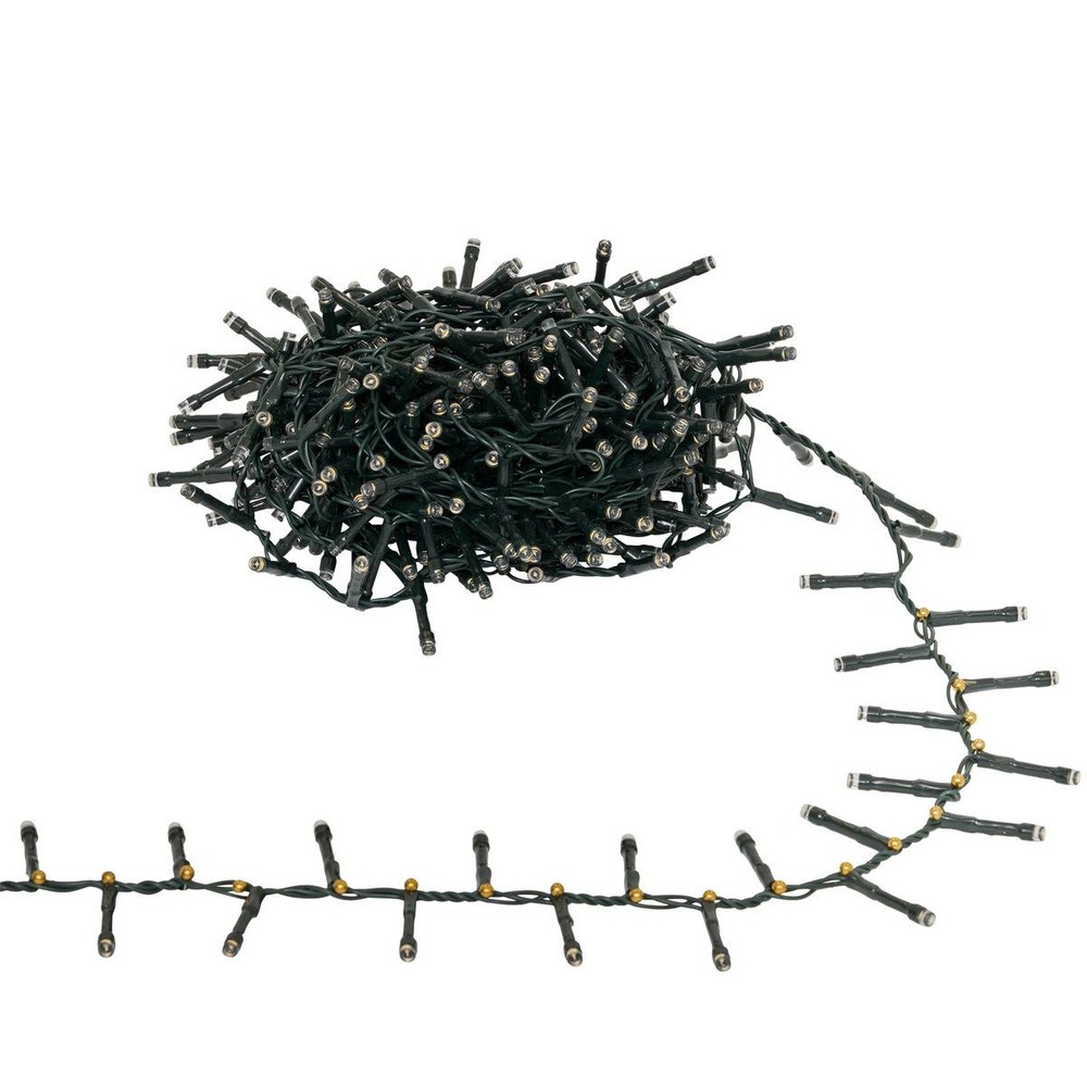 Guirlande cluster lumineuse extérieure solaire 400 led blanc chaud l. 8m