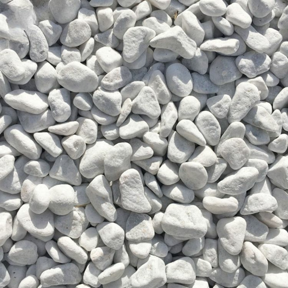 Pack 200kg galet de marbre blanc de carrare ø 25/40 mm (8 sacs x 25kg) - livraison standard