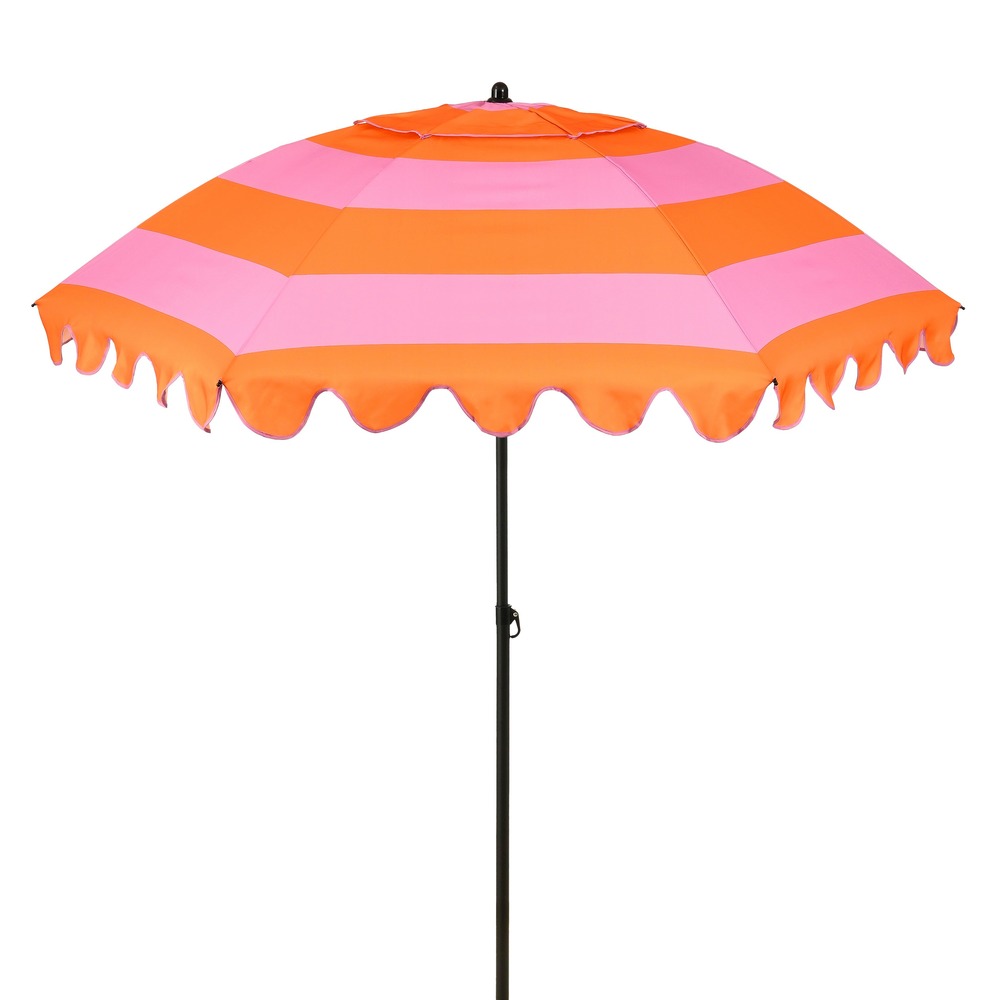 Mica decorations parasol inclinable à rayures - protection solaire 238 x ø197 cm - parasol plage jardin ou balcon - polyester,
