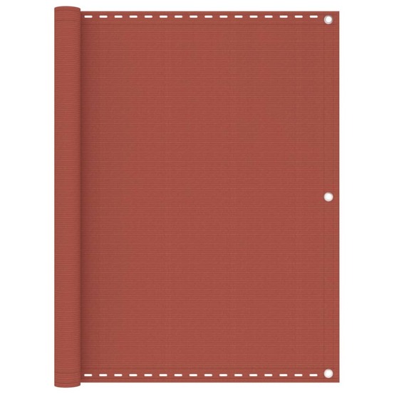 Écran de balcon brise pare vue protection confidentialité 120 x 400 cm pehd terre cuite