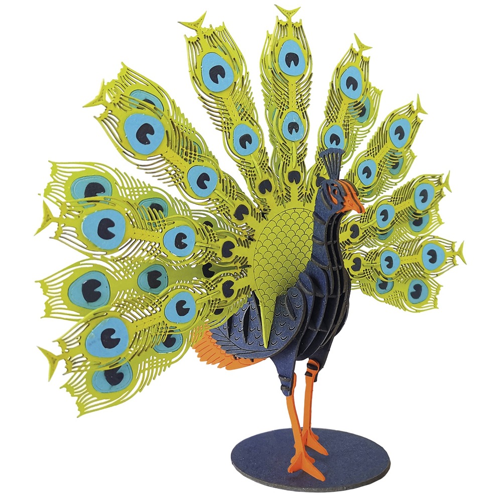 Maquette 3d en papier paon