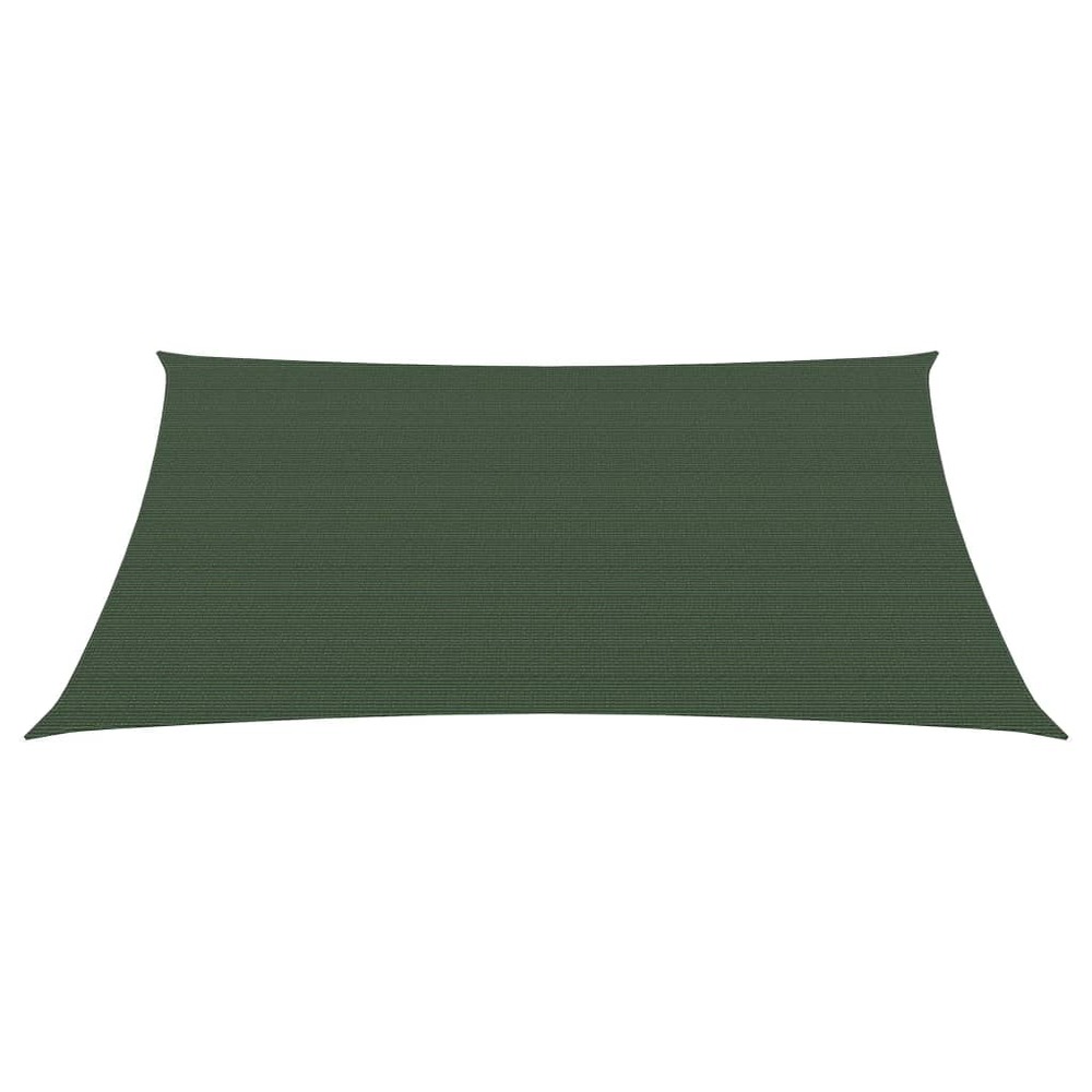 Voile toile d'ombrage parasol 160 g/m² pehd 3/4 x 3 m vert foncé
