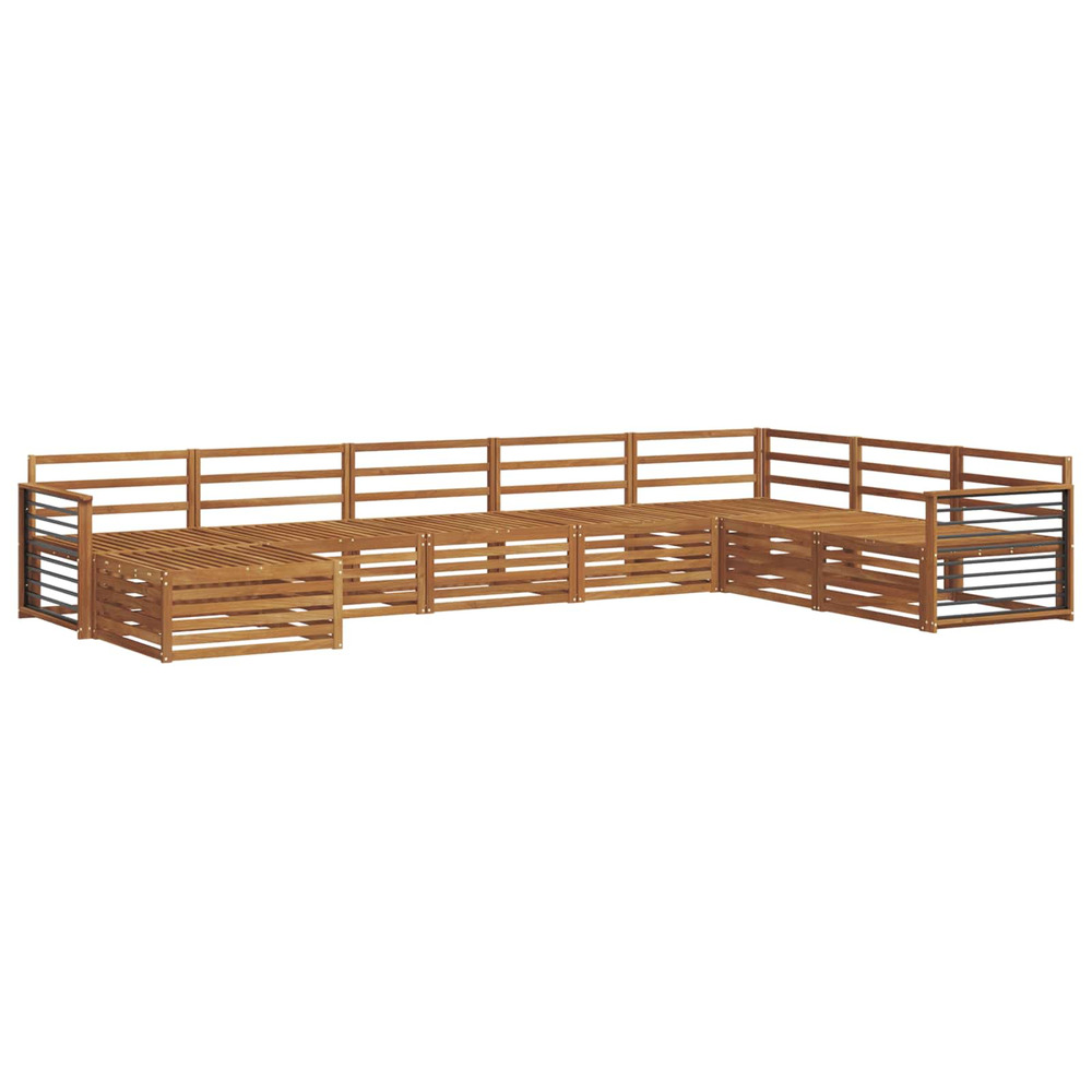 Ensembles de canapés 8 pcs naturel bois d'acacia massif