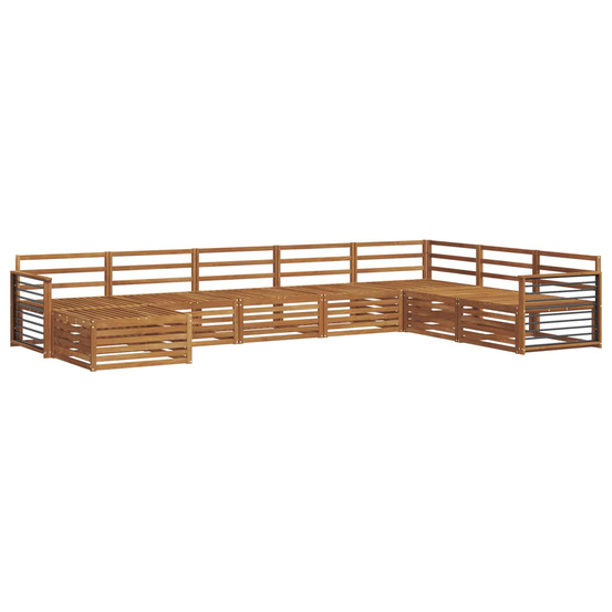 Ensembles de canapés 8 pcs naturel bois d'acacia massif