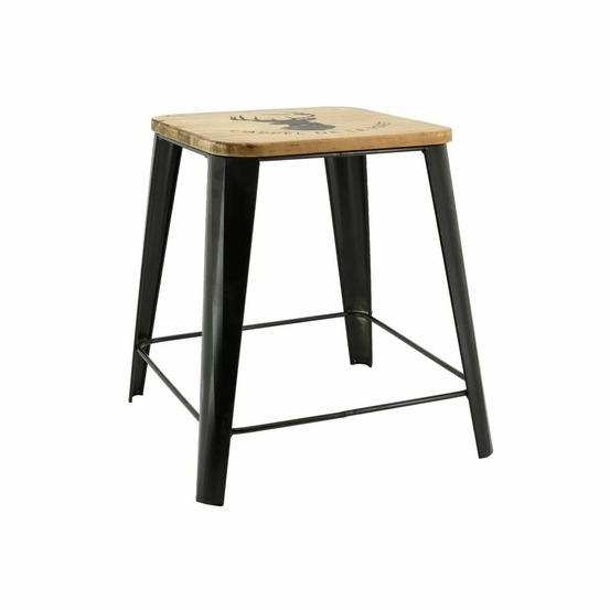 Tabouret en métal et bois cerf