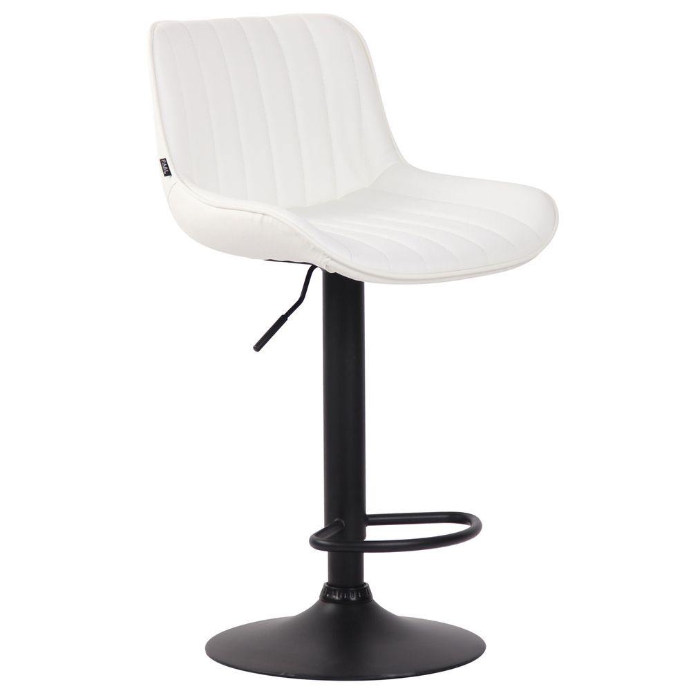 Tabouret de bar lentini simili cuir noir