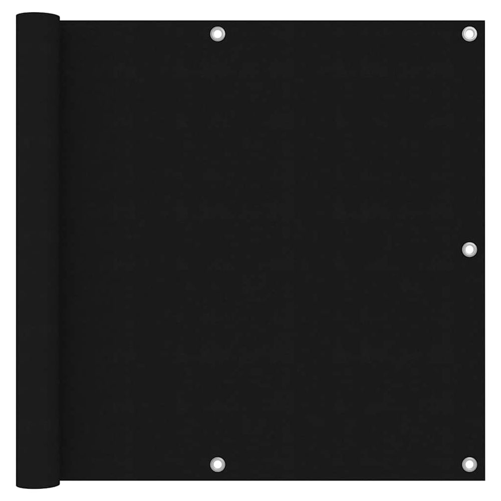 Écran de balcon noir 90x400 cm tissu oxford