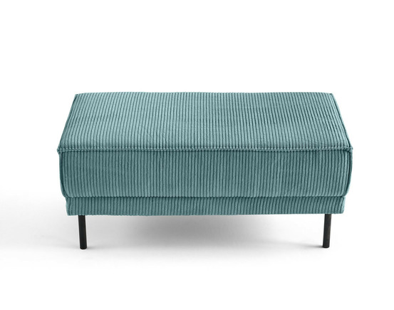 Charlie - pouf - pieds hauts - en velours côtelé