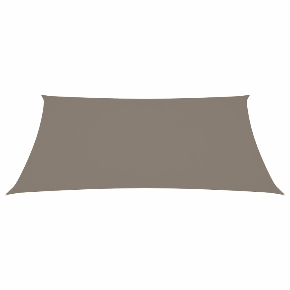 Voile toile d'ombrage parasol tissu oxford rectangulaire 6 x 7 m taupe