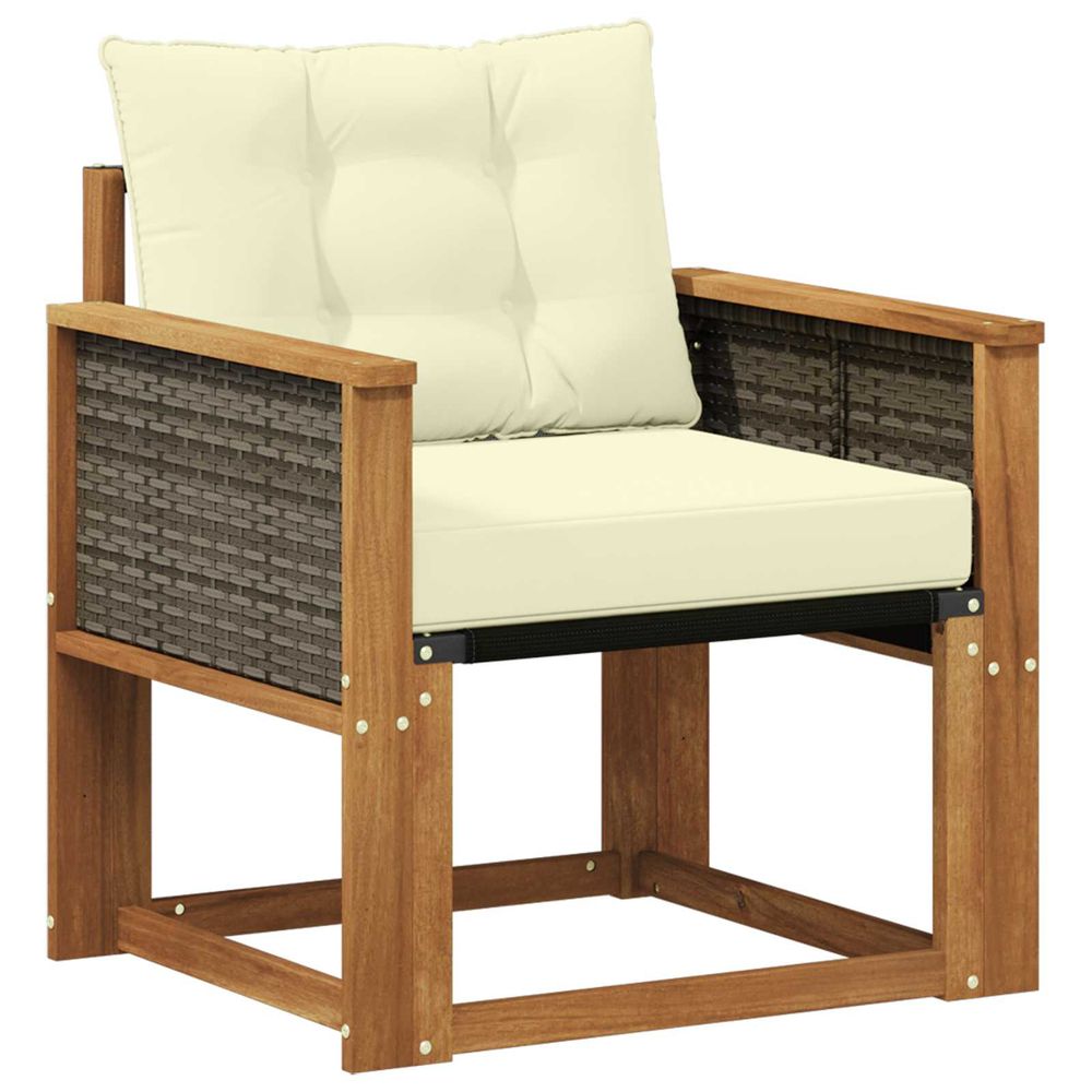 Sofa de milieu extérieur bois d'acacia massif naturel