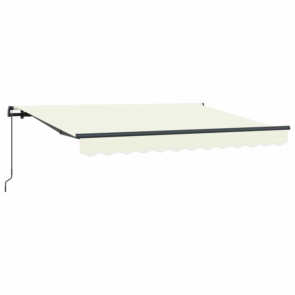 Auvent rétractable crème 250 x 200 cm tissu