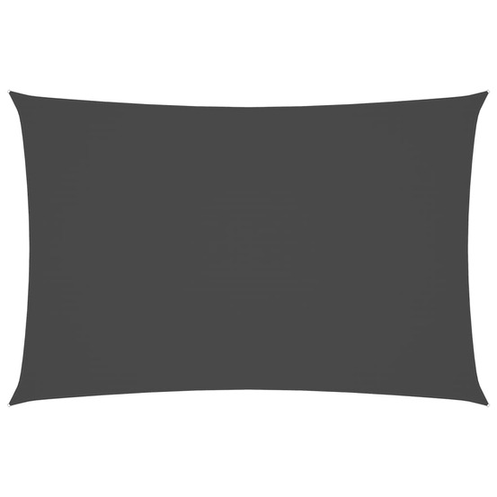 Voile de parasol tissu oxford rectangulaire 2x4 m anthracite