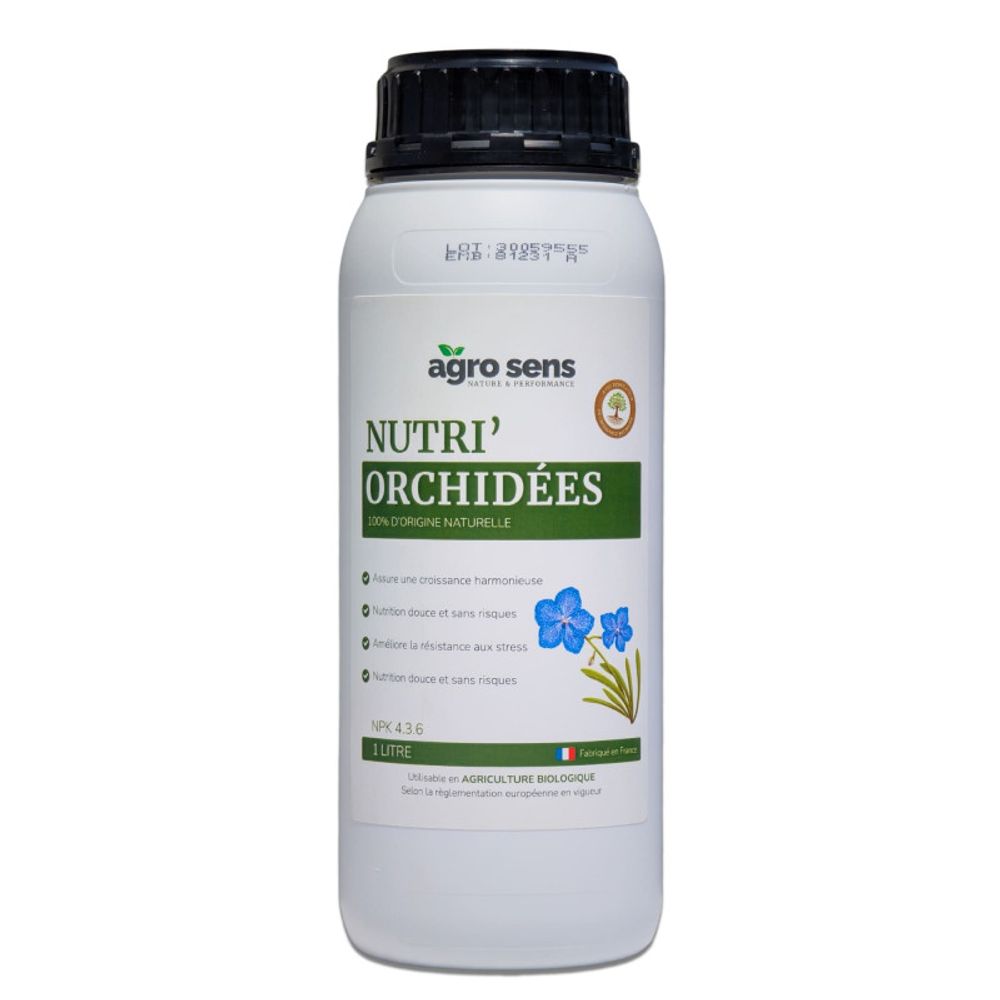 Nutri orchidées - engrais liquide pour orchidées - 1 litre (500 litres de préparation)