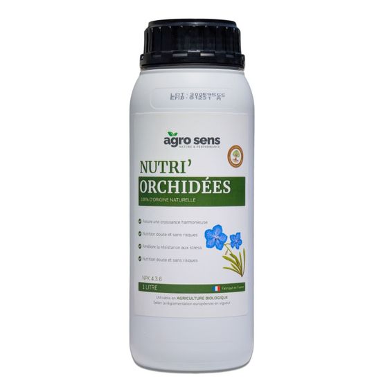 Nutri orchidées - engrais liquide pour orchidées - 1 litre (500 litres de préparation)