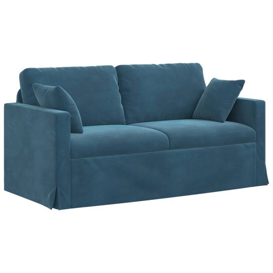 Canapé bleu 158 x 78 x 80 cm velours