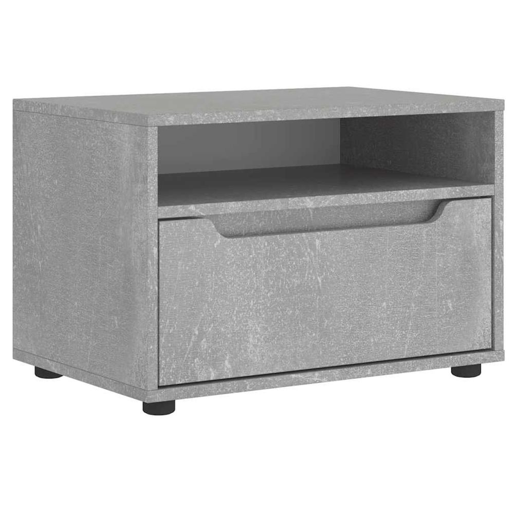Meuble tv visnes gris béton 60x40x38 cm bois d'ingénierie