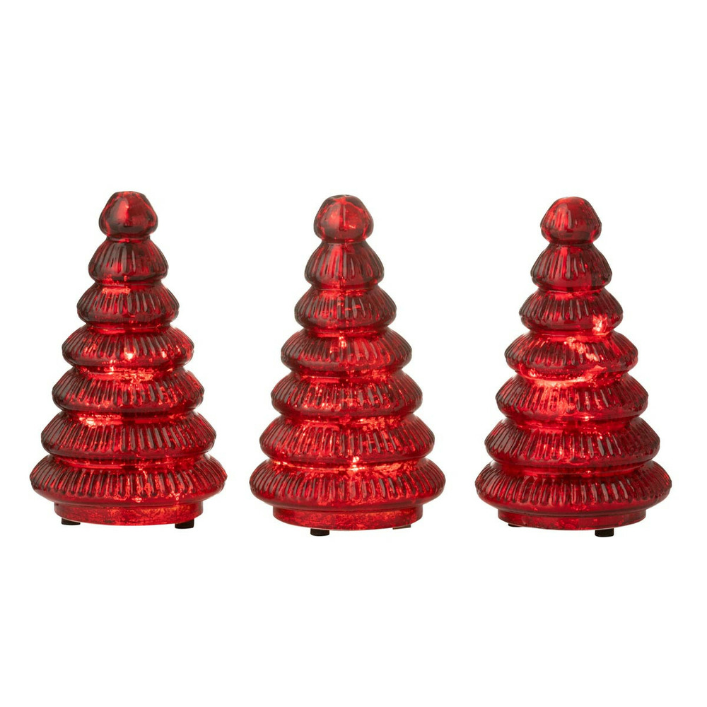 Lot de 3 arbres de noël à led 