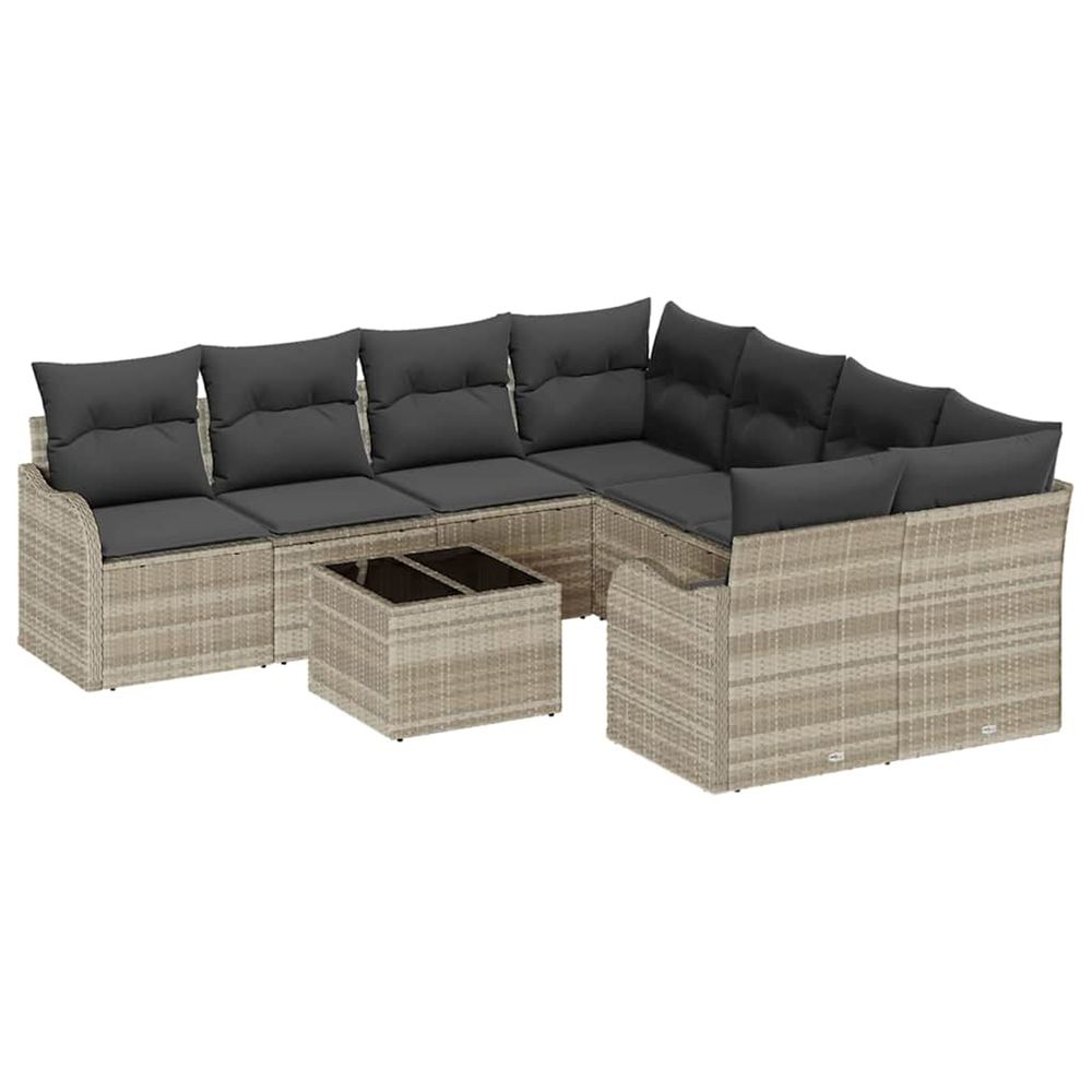 Ensemble de canapé de jardin 9 pc 8-nombre de places