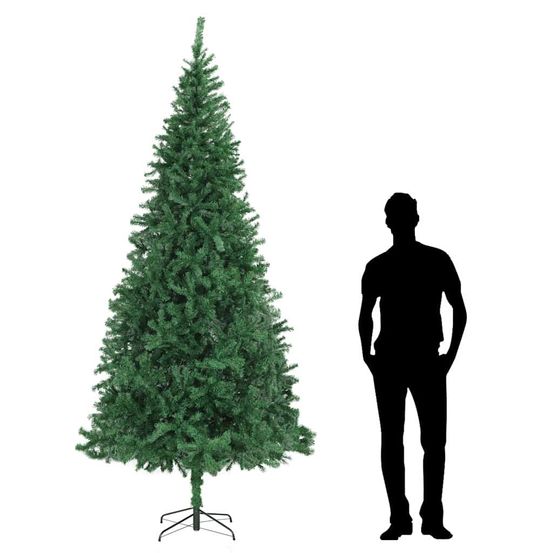Sapin de noël artificiel géant en pvc pour décoration d'intérieur vert 300 cm