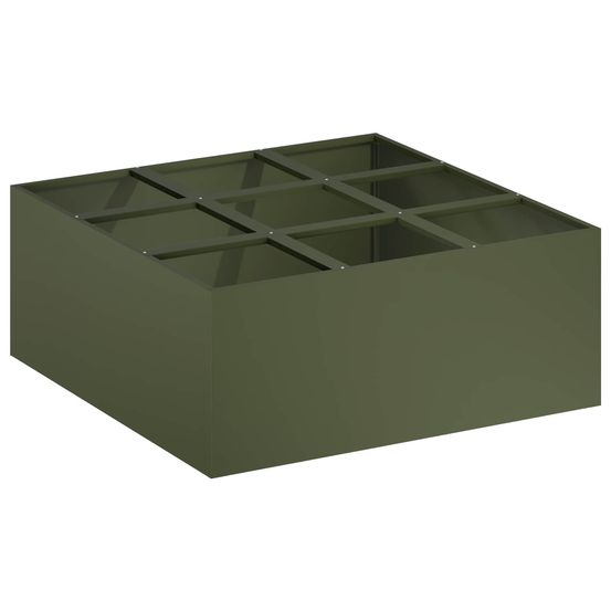 Cache-pot de jardin vert olive 100 x 100 x 40 cm