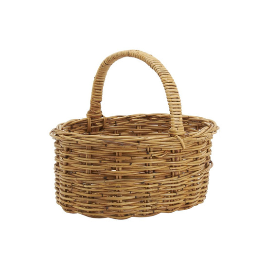 Panier ovale en poelet marron