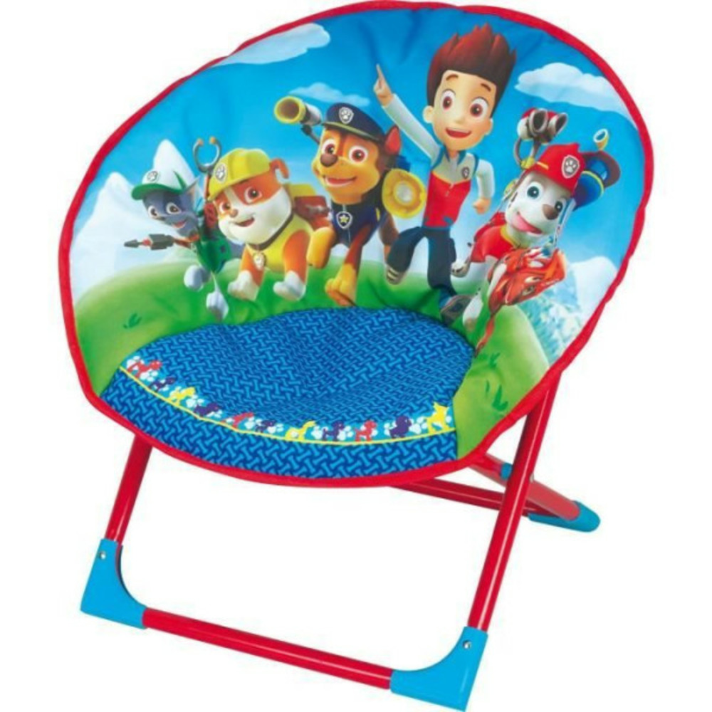 Fauteuil - chaise - bebe - enfant siege lune pliable pour enfant - - pat patrouille - bleu et rouge - dimensions l 52 x