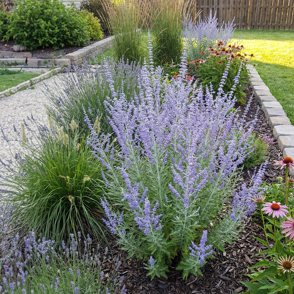 Lot de 6 - perovskia blue spire - lavangéante - h. 10-20 cm