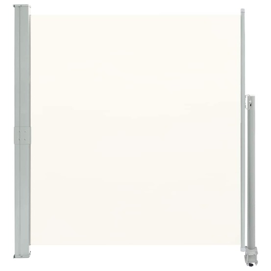 Auvent latéral rétractable de patio 140 x 300 cm blanc cassé