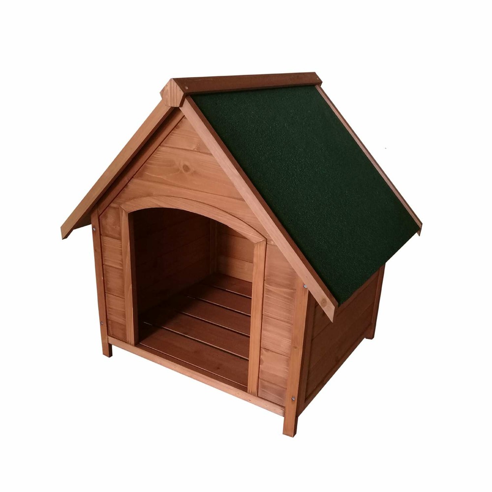 Niche pour chien oslo avec toit amovible en bois naturel