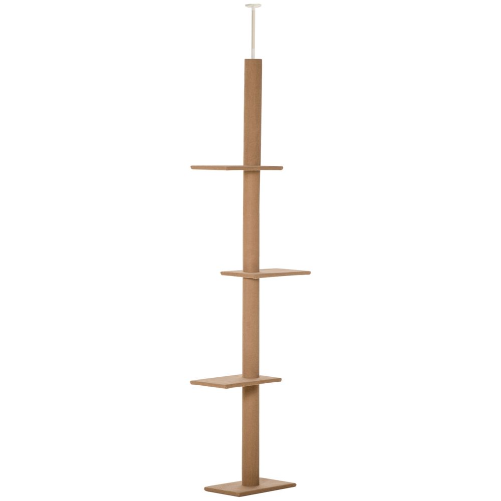 Arbre à chat plafond panneau particules pour intérieur plateformes réglables brun