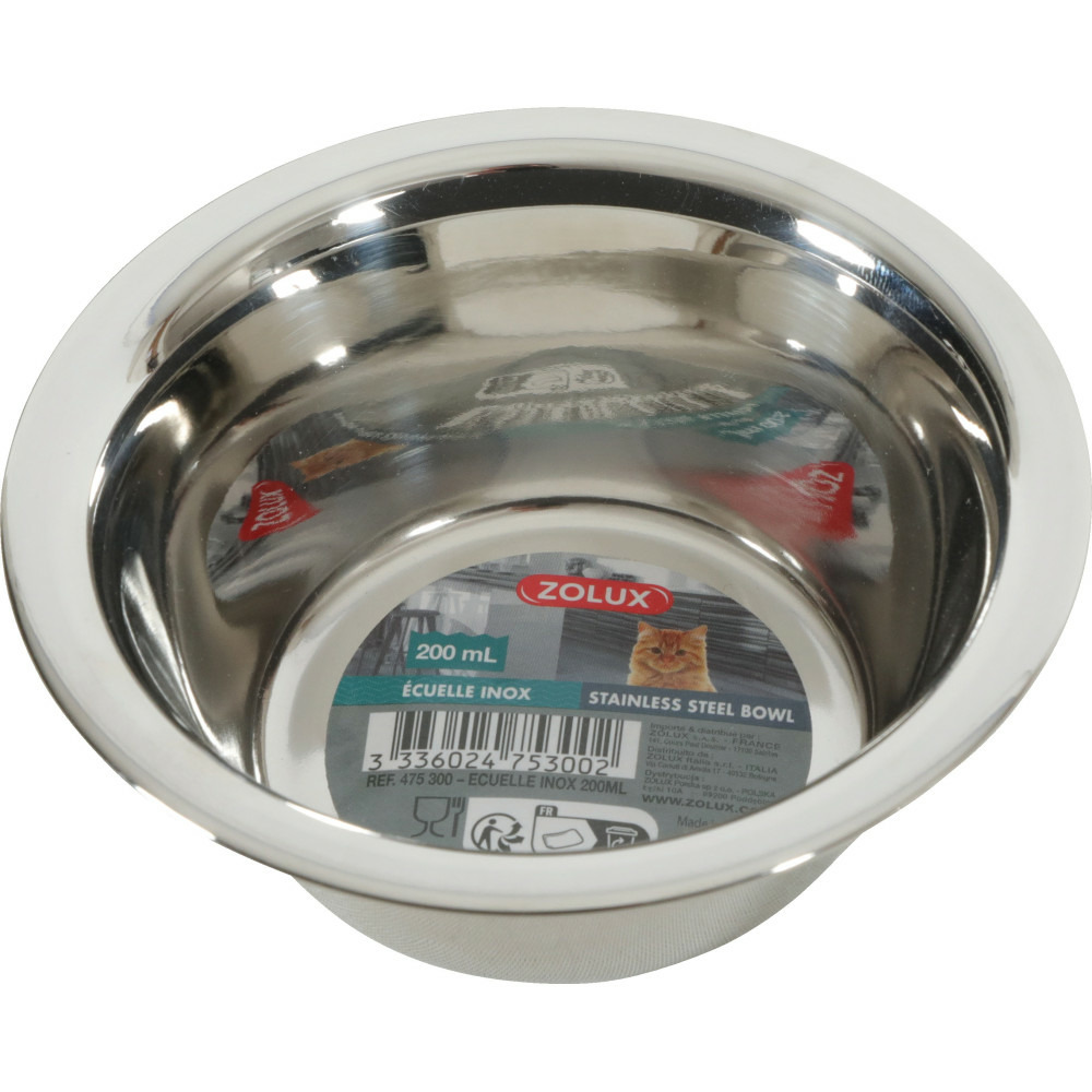 Gamelle ecuelle inox 200 ml pour chat
