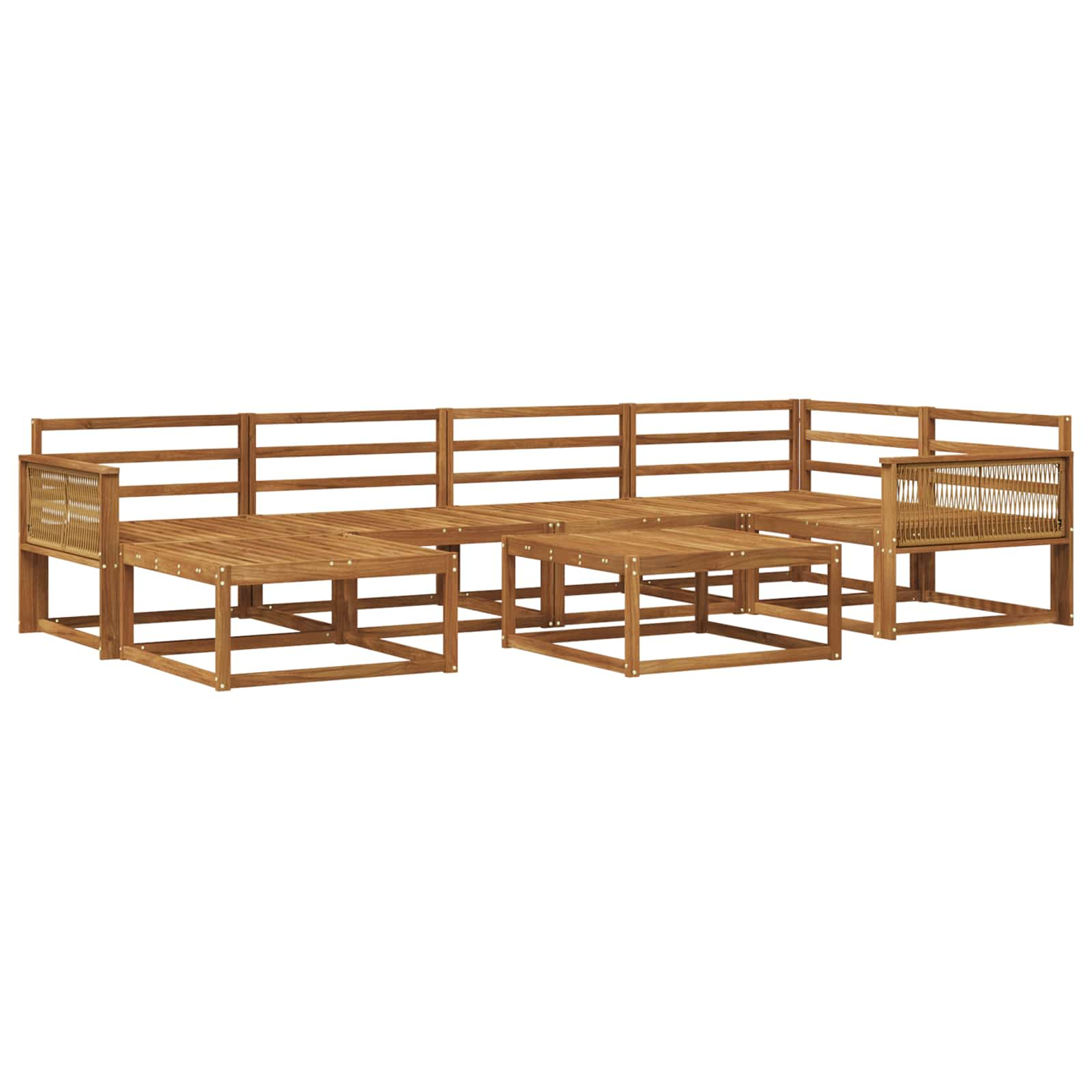 Ensemble de canapés d'extérieur 7 pcs naturel