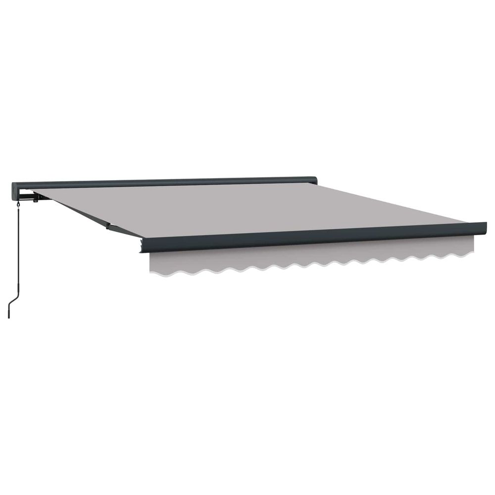 Auvent rétractable gris clair 300 x 250 cm toile et aluminium