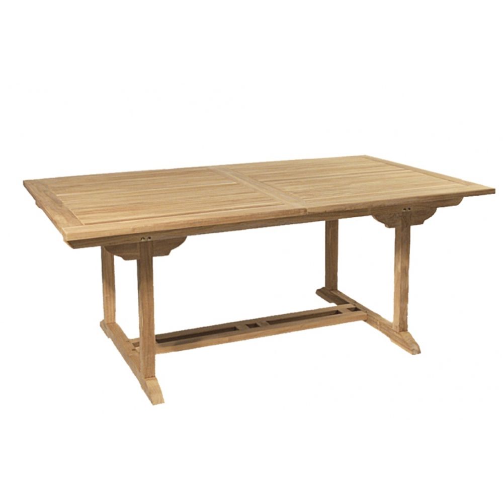 Table de jardin 8/10 personnes extensible l180 cm en teck