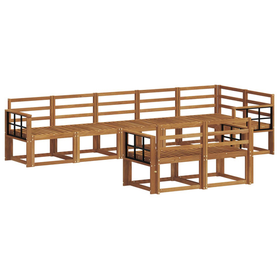 Ensemble de canapés d'extérieur 8 pcs naturel