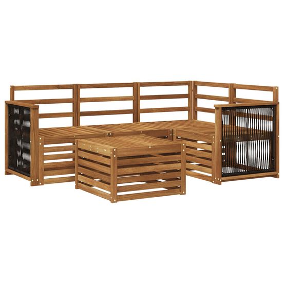 Ensemble de canapés d'extérieur 5 pc naturel polyester