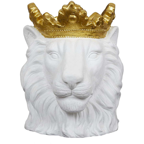 Cache pot lion couronne dorée 39 x 33 x 39 cm
