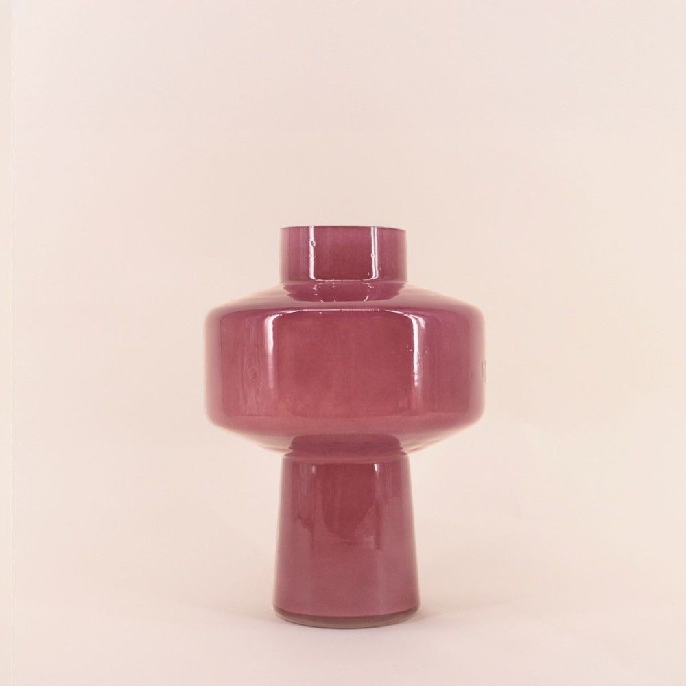 Vase géométrique en verre, h27cm