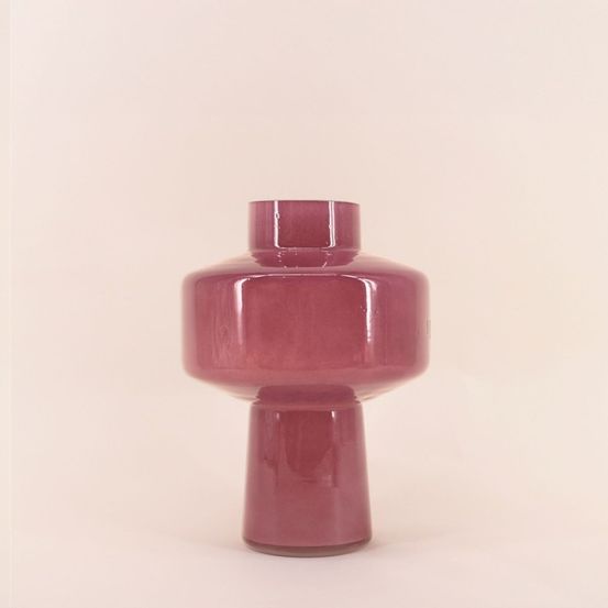 Vase géométrique en verre, h27cm