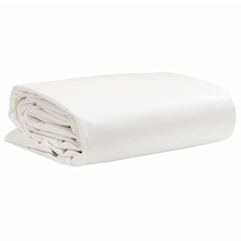 Bâche 650g / m² blanc 3,5 x 5 m toile avec revêtement en pvc