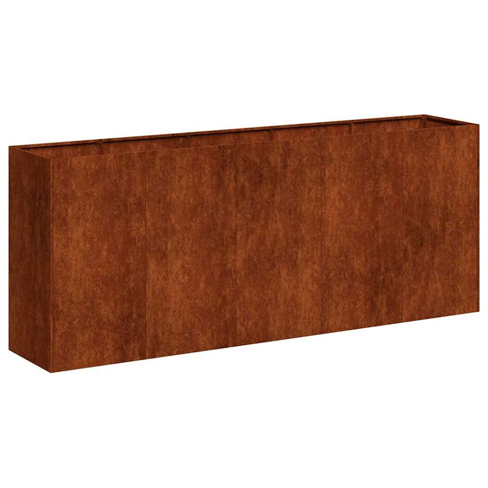 Jardinière d'extérieur rouillé 200x40x80 cm acier inoxydable