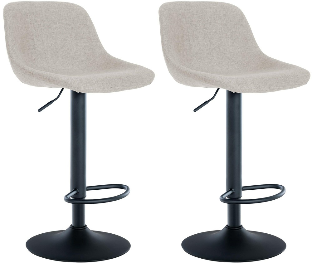 Lot de 2 tabourets de bar loft tissu