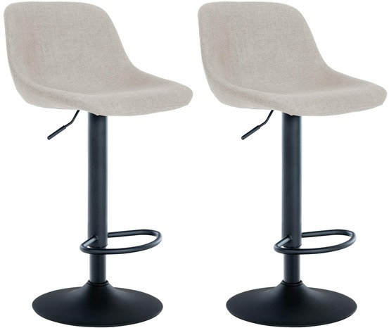 Lot de 2 tabourets de bar loft tissu