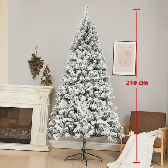 Sapin de noël artificiel blanc - 210 cm